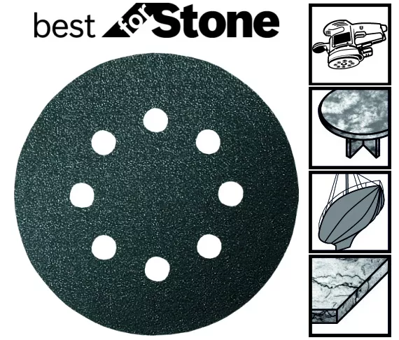 Abrasif Best for Stone Ø125mm - 8 perforations (lot de 5)